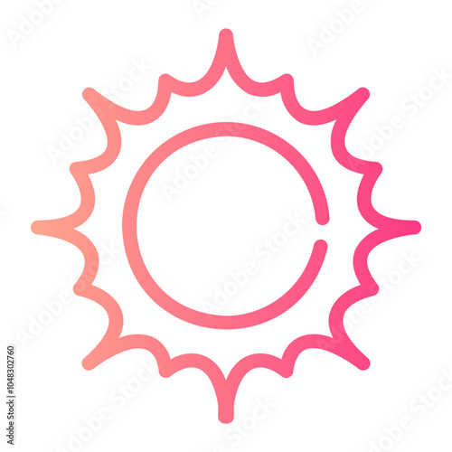 sun Line Gradient Icon