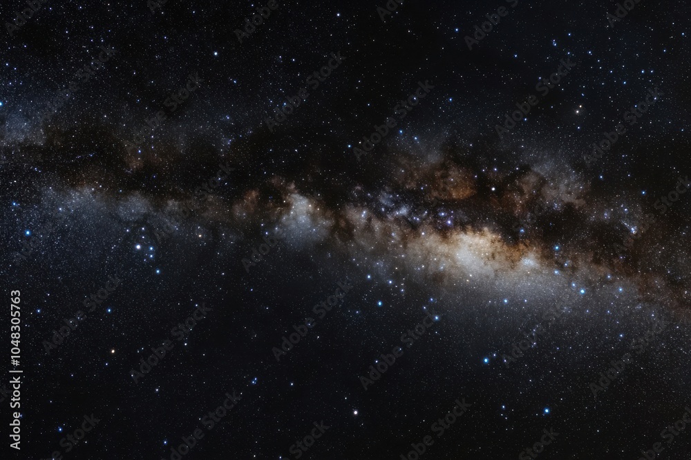 Starlit expanse of the cosmos brimming with celestial bodies in the immensity of the universe, astral display Starlit expanse of the cosmos brimming with celestial bodies in the immensity of the universe, astral display