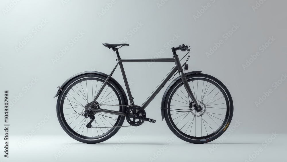 Fototapeta premium Stylish Urban Bicycle for Eco-Conscious Commuters on Sleek Background