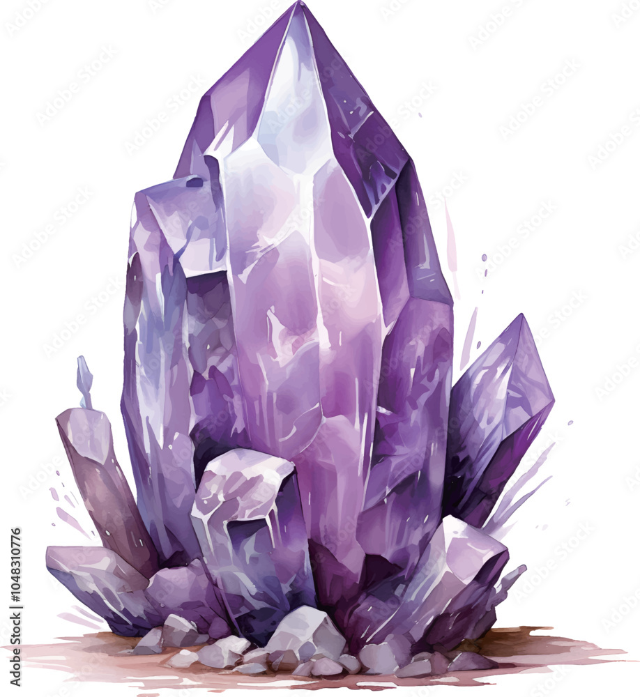 amethyst isolated on white background amethyst isolated on white background