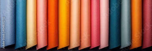 A colorful felt fabric swatch collection featuring a variety of textures and shades.