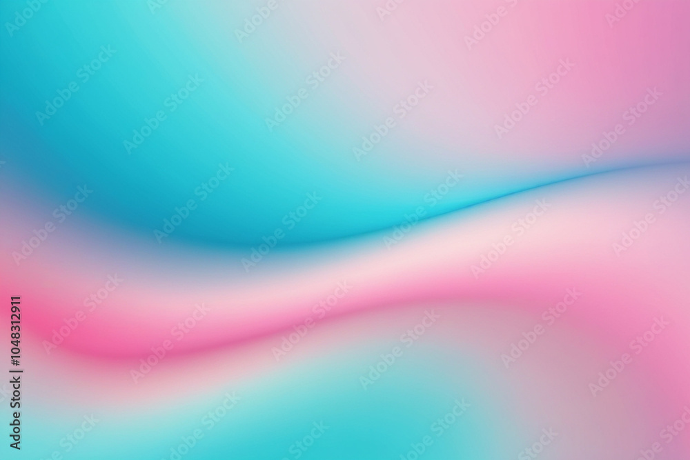 Obraz premium Elegant Gradient Waves of Blue and Pink, created by generative AI