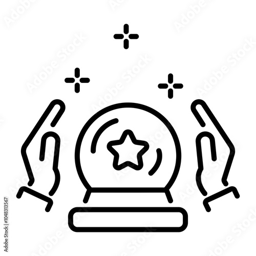 Prediction icon in linear style 