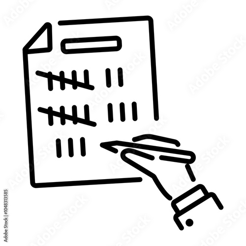 Consistency icon in outline style 