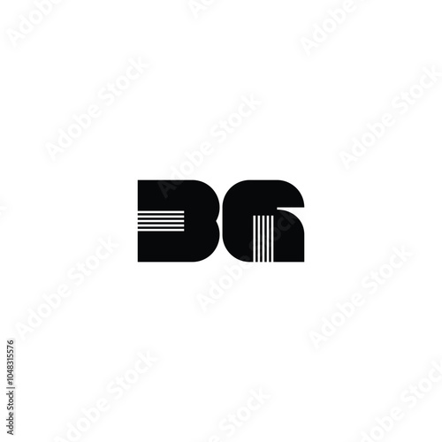 BG monogram logo design letter text name symbol monochrome logotype alphabet character simple logo photo