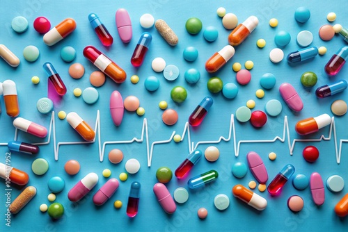 A colorful assortment of pills