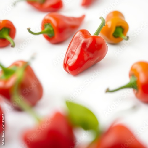 sweet Pepper Paprika isolated on white background full depth of field