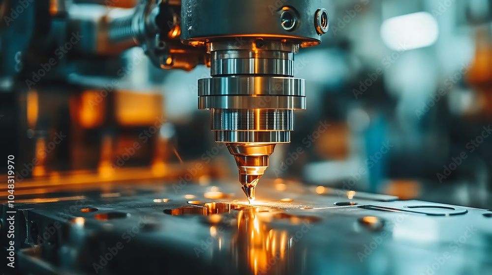 Modern CNC machine milling metal, Modern CNC machine milling metal,