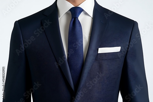 Male casual suit isolated on black background, high quality image, clipping path included