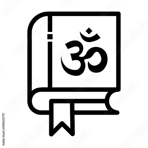 vedas book Line Icon