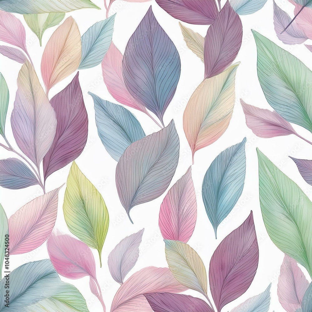 Obraz premium Colorful Botanical Pattern with Butterflies on Dark Background