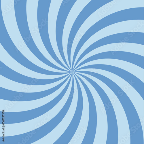 Winter square background with blue stripes. Bright background with abstract rays. Vector illustration. Multicolored colorful spiral wave. Father's day banner template. Flash and explosion of color.
