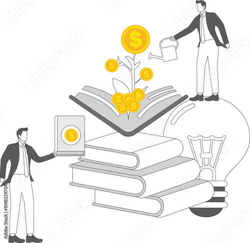 Investment, Book, Wisdom,Erudite,Learned,Knowledgable, Currency ,Print Media, Businessman,