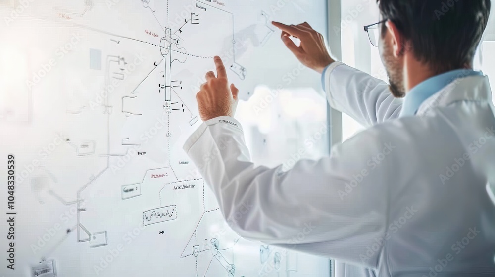Doctor explaining colon health to patient, using detailed diagram to illustrate key points, emphasizing the importance of preventive care and early detection in medical consultations. Doctor explaining colon health to patient, using detailed diagram to illustrate key points, emphasizing the importance of preventive care and early detection in medical consultations.