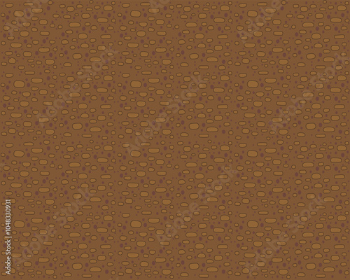 Underground soil texture illustration in brown color