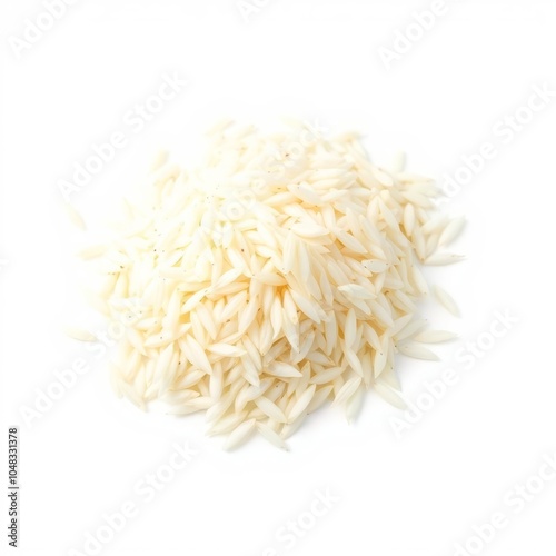 Rice isolated on white background full depth of field