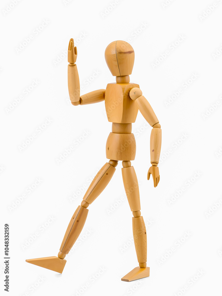 Wooden mannequin isolated on white background Wooden mannequin isolated on white background