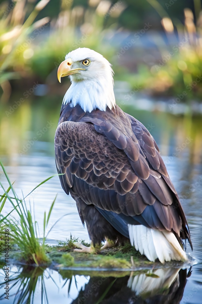 Fototapeta premium Bald Eagle in Nature Cinematic Photography