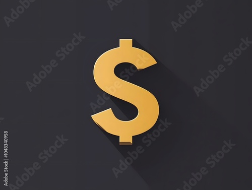 Yellow Dollar Sign Currency Money Cash Banking