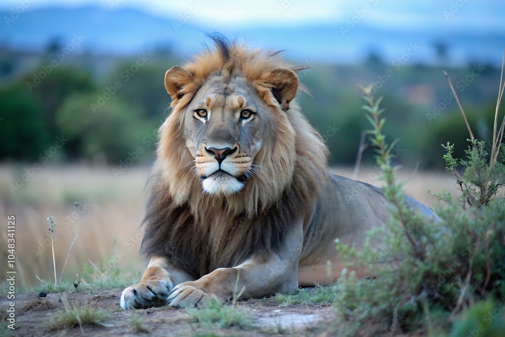 Fototapeta premium Wild Lion in Nature