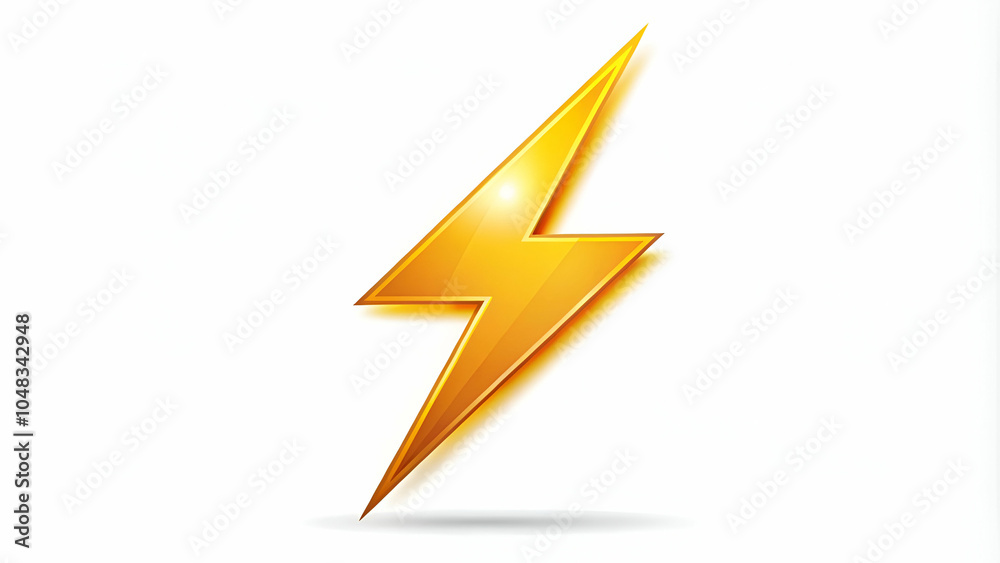 Lightning Bolt Icon Isolated on White Background for Energy and Power Symbols Lightning Bolt Icon Isolated on White Background for Energy and Power Symbols