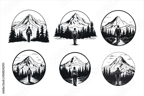 Hiking logo adventure