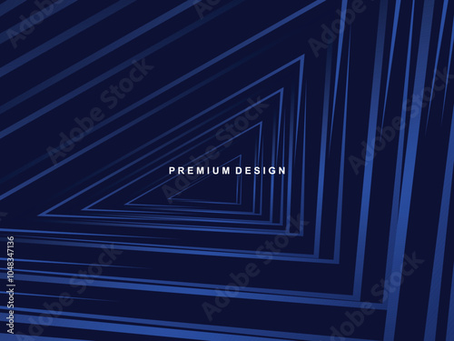 Premium background design with diagonal dark blue stripes pattern. Vector horizontal template for digital lux business banner, contemporary formal invitation, luxury voucher, prestigious gift certific