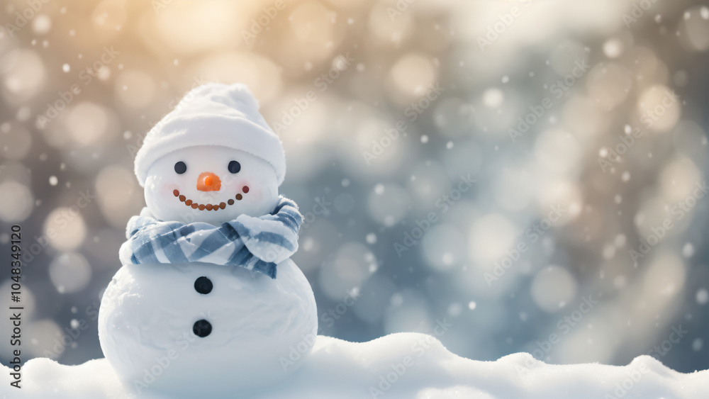 snowman on the snow