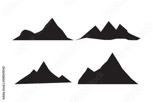 mountain silhouette vector icon