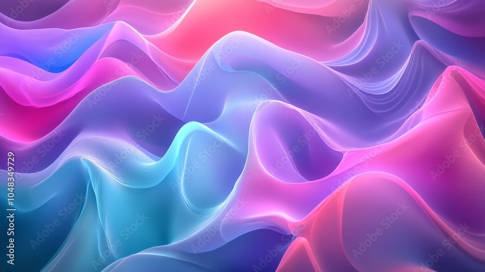Soft Glowing Background with Waves of Color Soft Glowing Background with Waves of Color