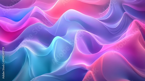 Soft Glowing Background with Waves of Color