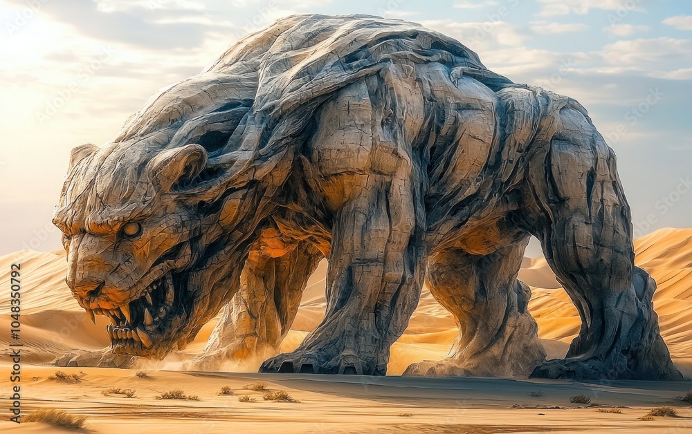 Fototapeta premium Stone Creature in Desert