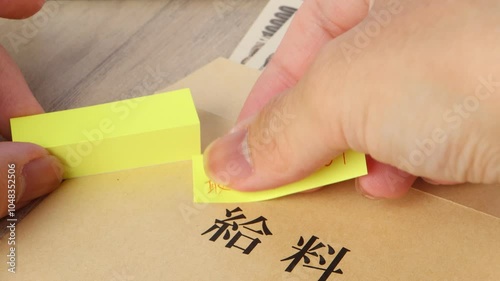 最低賃金UPのイメージ　給料袋と1万円札