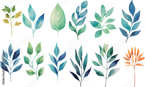 Wallpaper Mural set of four leaves Torontodigital.ca