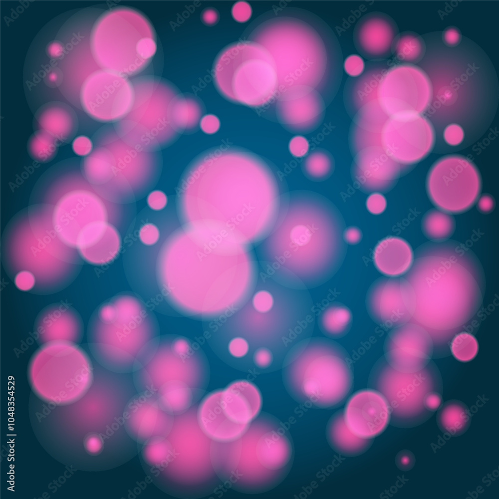 Lilac bokeh on blue dark background. Lilac bokeh on blue dark background.
