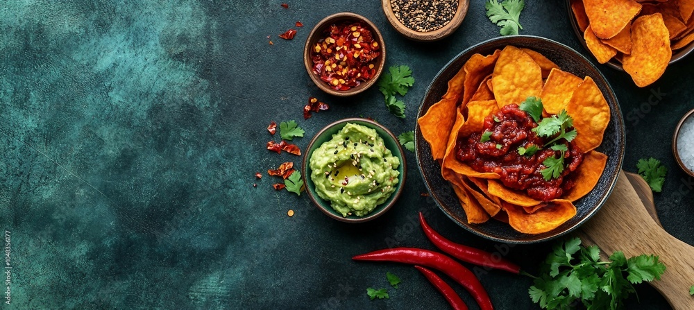 Sweet Potato Nachos with Guacamole and Salsa Sweet Potato Nachos with Guacamole and Salsa