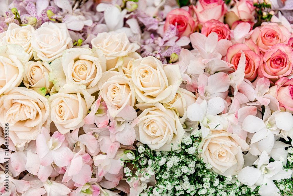 Beautiful flowers decorations, flower background, backdrop wedding decoration, rose pattern, colorful background, bunch of flowers Beautiful flowers decorations, flower background, backdrop wedding decoration, rose pattern, colorful background, bunch of flowers