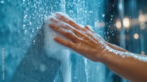 Refreshing Downpour: Hands under Cascading Water