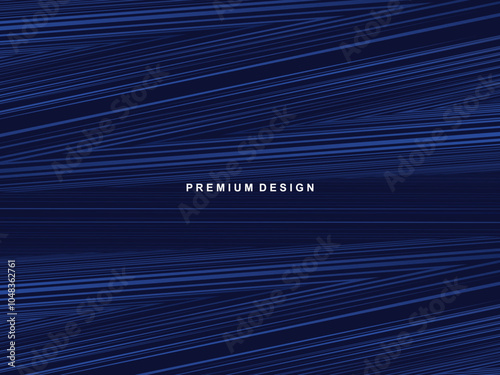 Premium background design with diagonal dark blue stripes pattern. Vector horizontal template for digital lux business banner, contemporary formal invitation, luxury voucher, prestigious gift certific