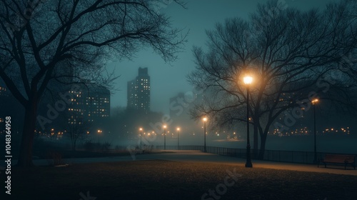 city theme landscape, night scene, can use for wallpaper