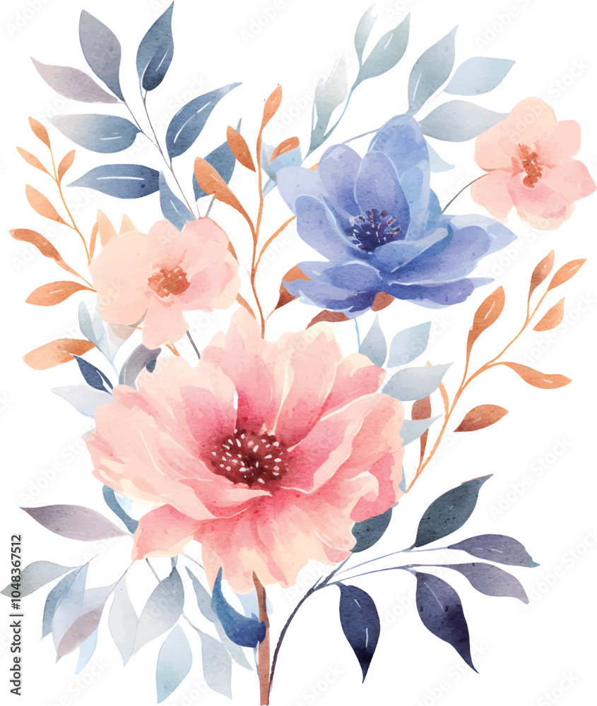 Obraz premium watercolor floral background