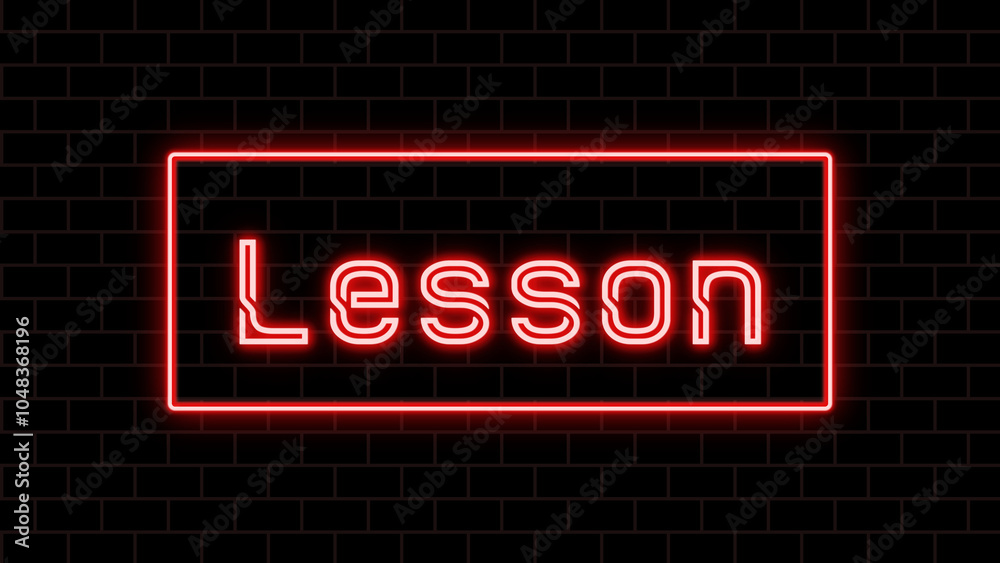 Lesson のネオン文字 Lesson のネオン文字