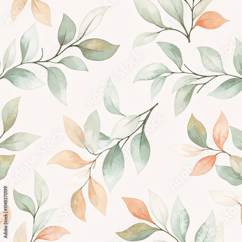 Modern Watercolor Expressions of Leaf and Flower Patterns