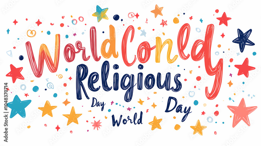 World Sports' religious day, lettering with stars vector illustration on white background. Worldly downhill commercial text written in red and blue letters, calligraphy style, white ba Generative AI . World Sports' religious day, lettering with stars vector illustration on white background. Worldly downhill commercial text written in red and blue letters, calligraphy style, white ba Generative AI .