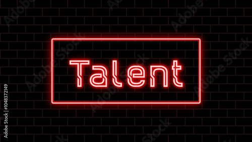 Talent のネオン文字