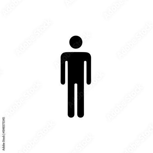Simple male icon in a minimal black design