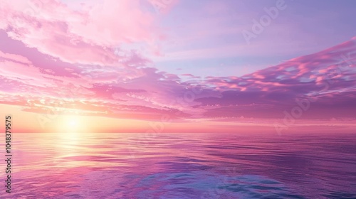 Pink and purple sky view at sunset. Amazing sky panorama background