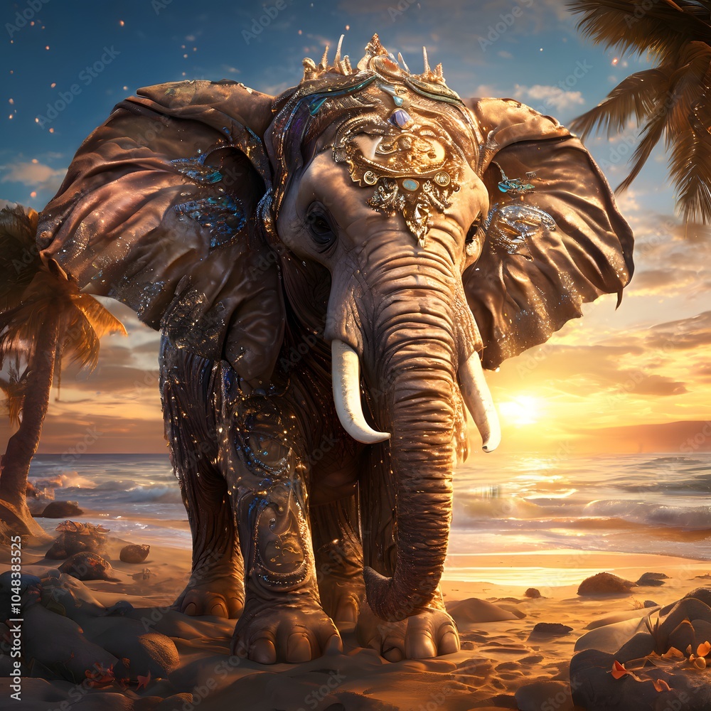 Fototapeta premium elegant wildlife animal with beautiful background