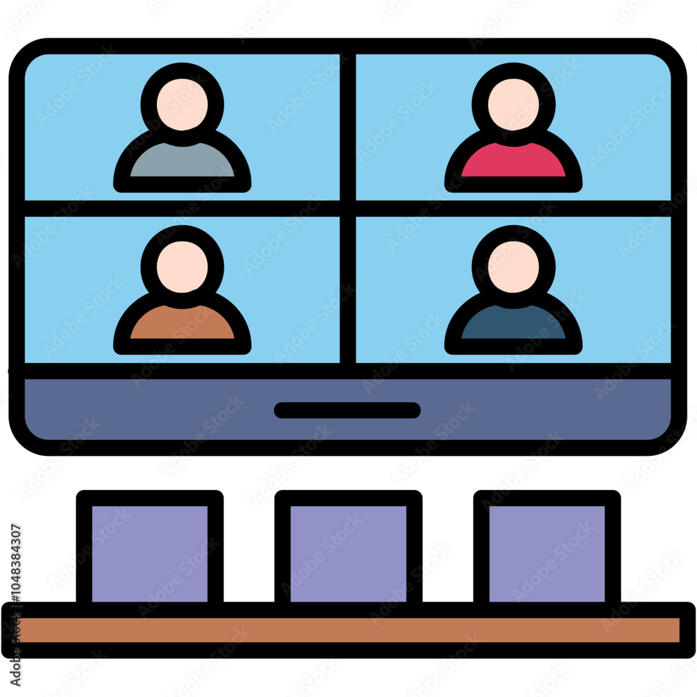 Virtual Meeting Icon Virtual Meeting Icon