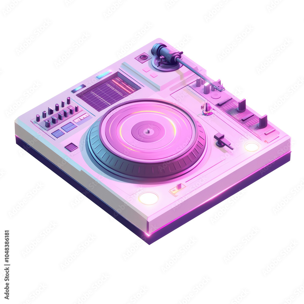 Vibrant Turntable Design for DJs and Music Lovers
